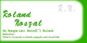 roland noszal business card